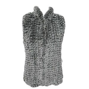 Bloomingdale Aqua‎ Faux Fur  Vest Sleeveless  Grey